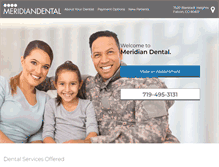 Tablet Screenshot of meridiandentalfalcon.com